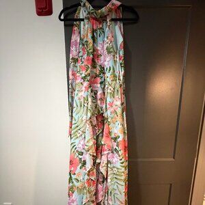 Floral Ruffle Detail Maxi Dress